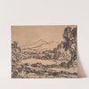 Landscape with a Lake and Distant Mountain (ca. 1750) by Alexander Cozens