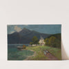 Landscape with a lake in the mountains by Carl Ernst Morgenstern