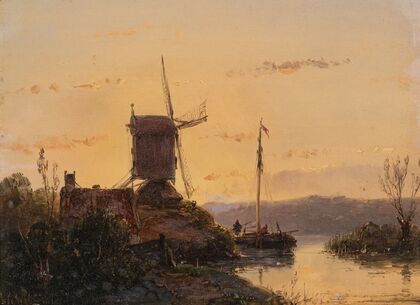 Landscape with a mill