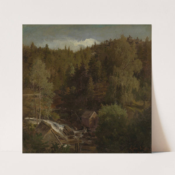 Landscape with a Mill by Hans Gude