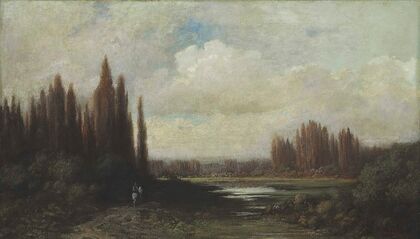 Landscape With A Rider By A Pond — size preview