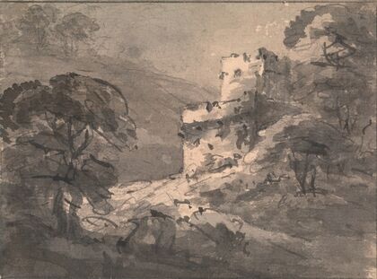 Landscape with a Ruined Castle on the Right