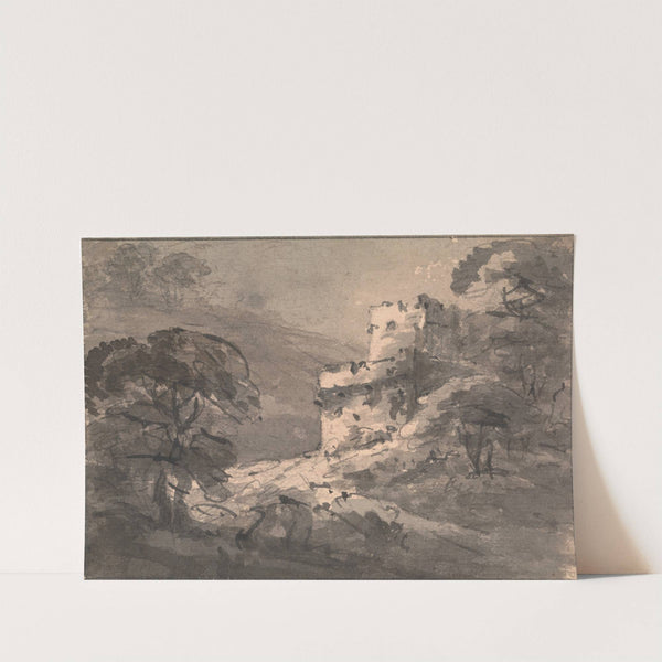 Landscape with a Ruined Castle on the Right by William Gilpin