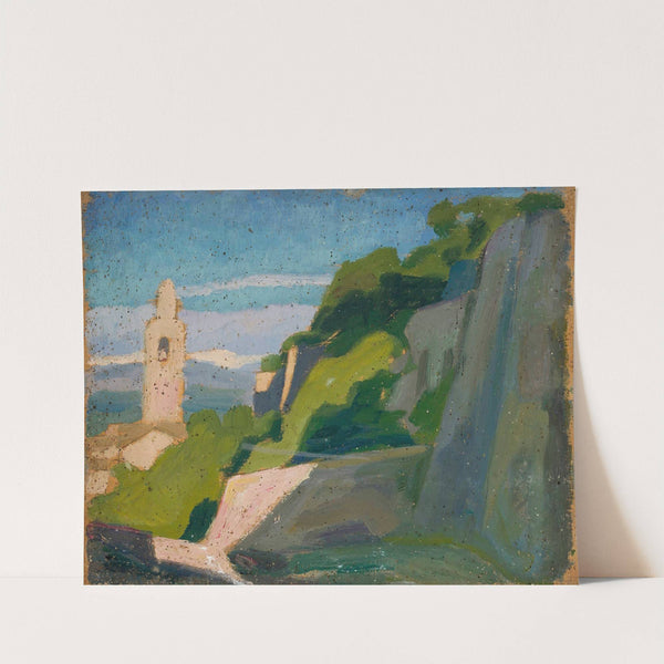 Landscape with a shrine by Jan Rembowski