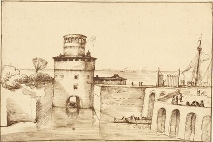 Landscape with a View of a Fortified Port