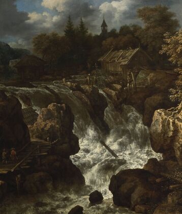 Landscape with a waterfall