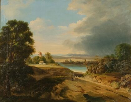 Landscape with a windmill