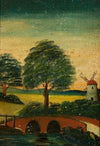 Landscape with a windmill and a bridge