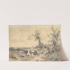 Landscape with an Artist Sketching by Mari ten Kate