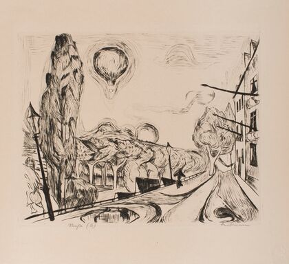 Landscape with Balloon, plate 14 from the portfolio ‘Faces’ (1918)
