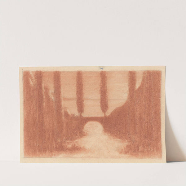 Landscape with Bridge and Cypress Trees by Herbert Crowley