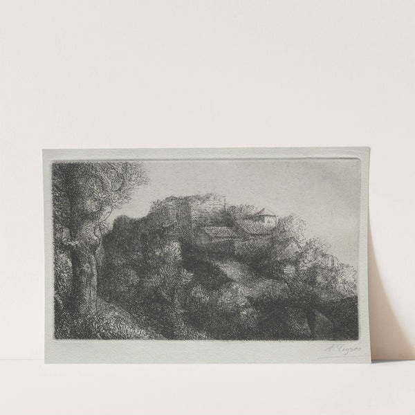 Landscape (with buildings) (c. 1857–1911) by Alphonse Legros