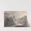 Landscape with Castle on a Hill at Left by William Gilpin