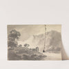 Landscape with Castle, River and Mountain by William Gilpin