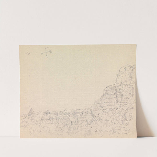 Landscape, with Castle Ruins on Top of a Rocky Hill by James Moore
