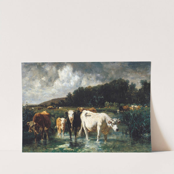 Landscape with Cattle by Émile van Marcke