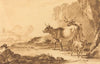 Landscape with Cattle,a Goat and a Resting Shepherd