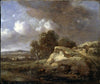 Landscape with Cow drinking