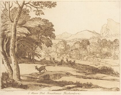 Landscape with deer
