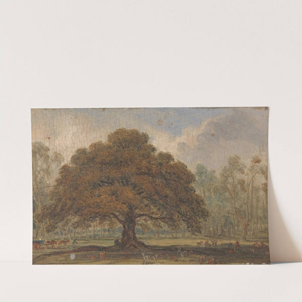 Landscape with Deer under &#039;The Beggar&#039;s Oak&#039;, Dagot&#039;s Park.., by James Ward