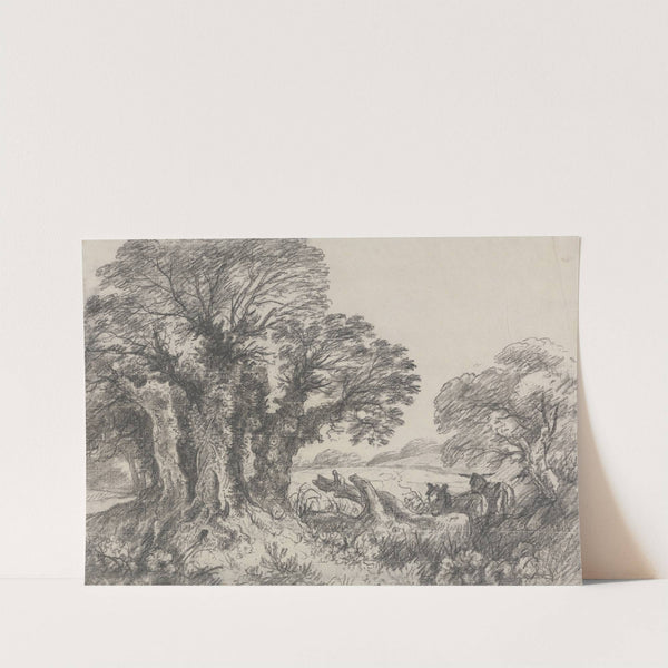 Landscape with Donkeys by George Frost