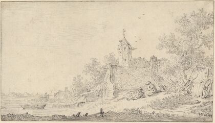Landscape with Farmhouses and Figures