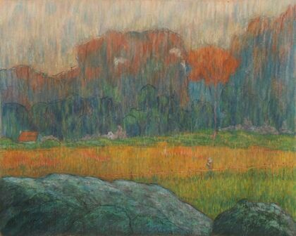 Landscape with Figure and Houses (c. 1891)