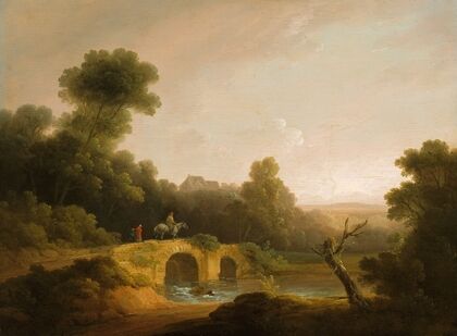 Landscape with Figures Crossing a Bridge — size preview