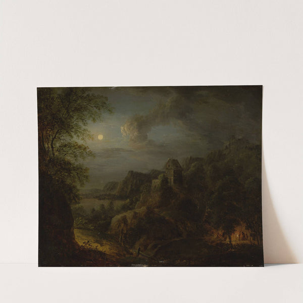 Landscape with Full Moon by Johann Georg Trautmann