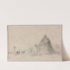 Landscape with Haystacks by Constant Troyon