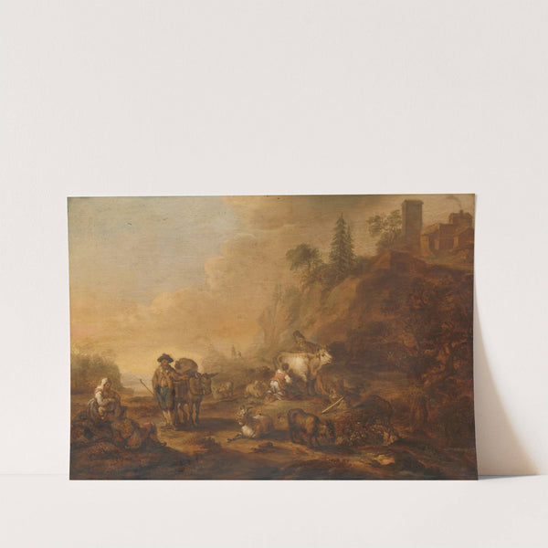 Landscape with Herdsmen and their Droves by Cornelis de Bie