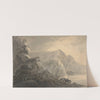 Landscape with Hill, Lake and Figures by William Gilpin