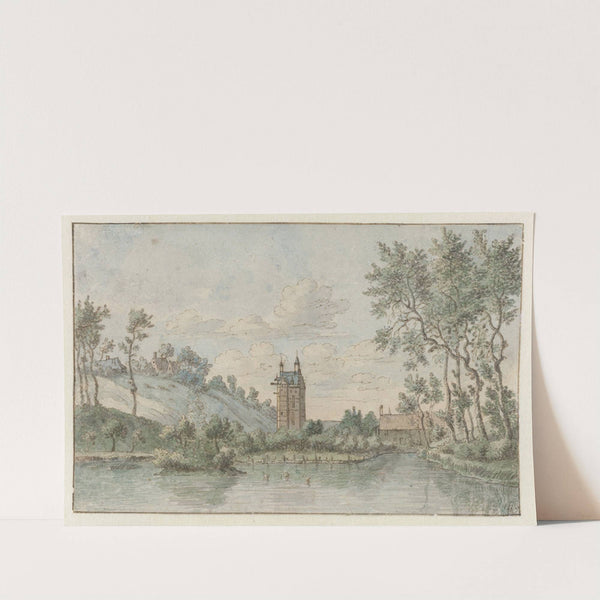 Landscape with Huis Kluys, near Brussels by Josua de Grave