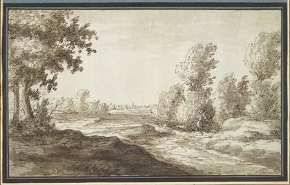 Landscape with Hunter and Dogs