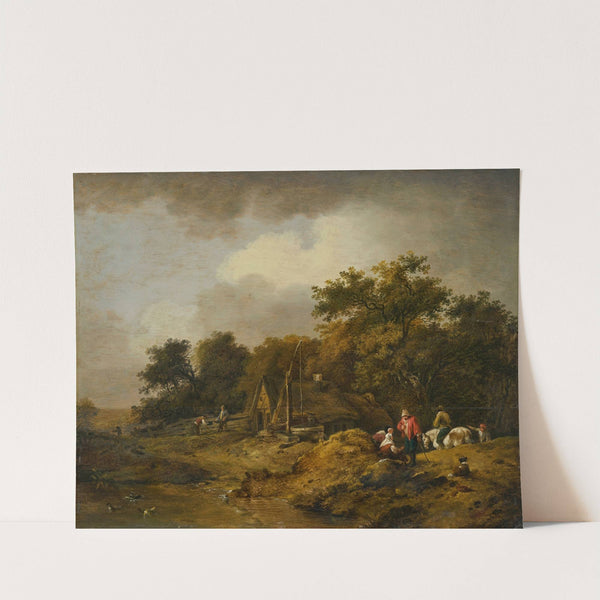 Landscape with Hut and Draw Well (1771) by Ferdinand Kobell