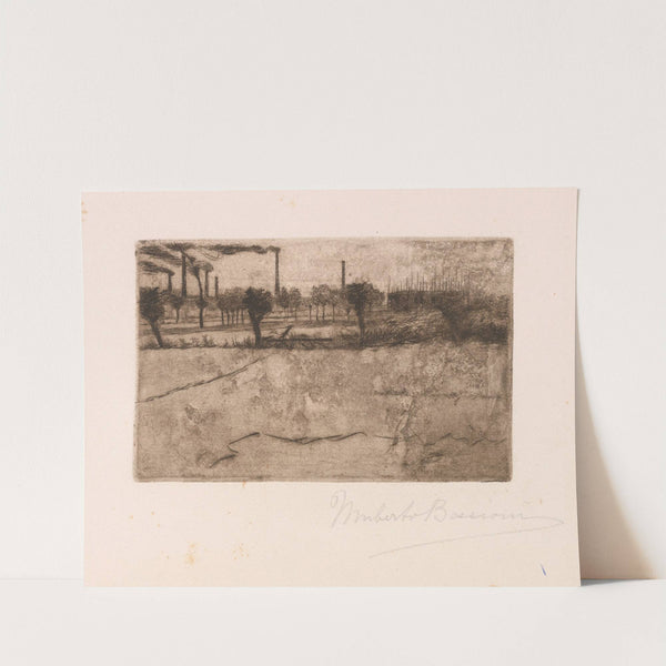 Landscape with Industrial Plants by Umberto Boccioni