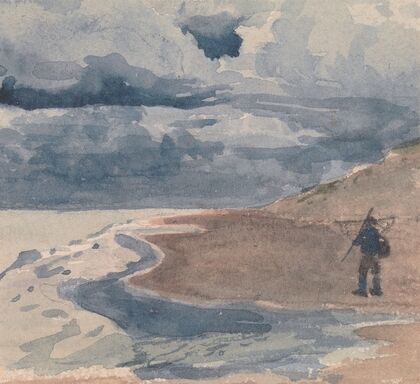 Landscape with Man on Beach