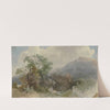 Landscape with mountain ridge by Jakob Maurer