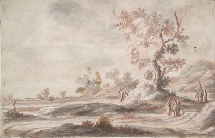Landscape with Old Tree and Figures