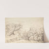 Landscape with Oxen and Felled Tree by Thomas Rowlandson