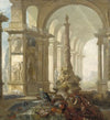 Landscape with palace interior