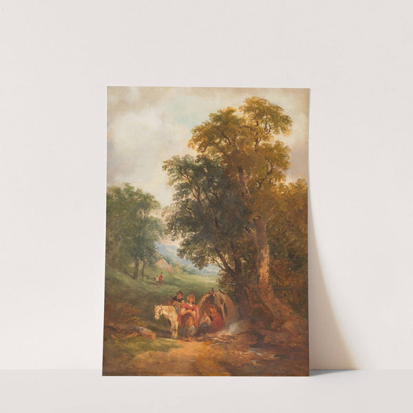 Landscape with people resting by Joseph Horlor