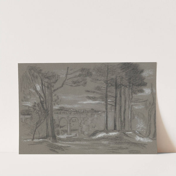 Landscape with Pines and Aqueduct by Arthur Bowen Davies
