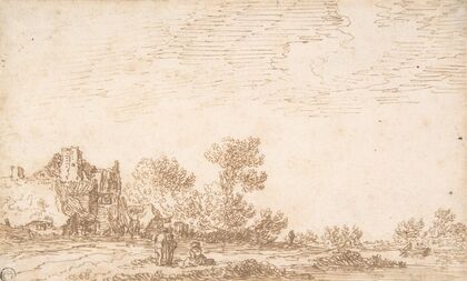 Landscape with River and Three Figures