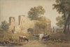 Landscape with ruined building