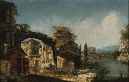 Landscape with ruins