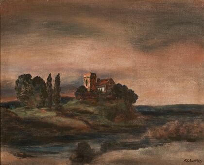 Landscape with ruins on a hill (1926)