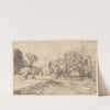 Landscape with rural buildings (Road next to a corn field) (1742) by Christian Wilhelm Ernst Dietrich