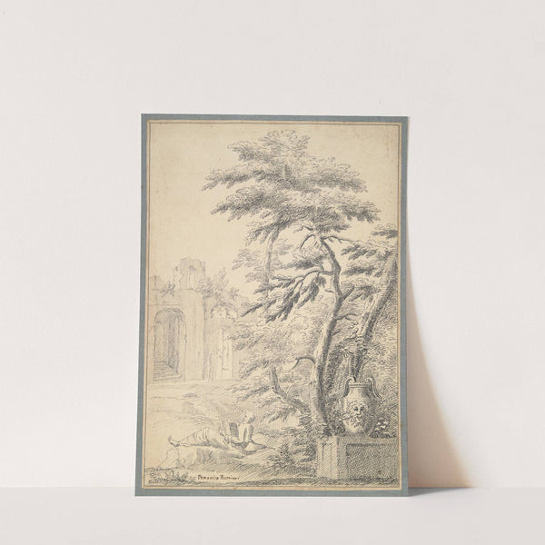 Landscape with Seated Figure by Dominique Barrier