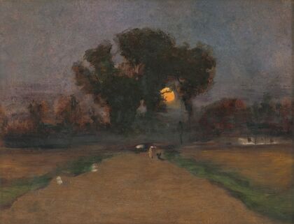 Landscape with setting sun (1890–1900)